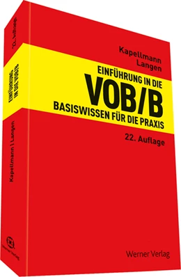 Abbildung von Kapellmann / Langen | Einführung in die VOB/B | 22. Auflage | 2013 | beck-shop.de
