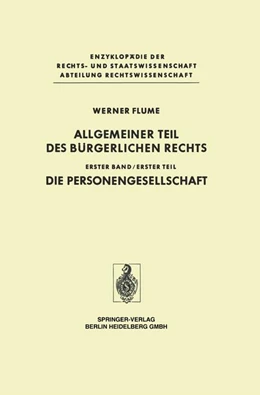 Abbildung von Flume | Allgemeiner Teil des Bürgerlichen Rechts | 1. Auflage | 2011 | beck-shop.de