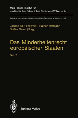 Abbildung von Frowein / Hofmann | Das Minderheitenrecht europäischer Staaten | 1. Auflage | 2011 | 109 | beck-shop.de