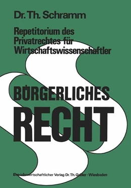 Abbildung von Schramm | Repetitorium des Privatrechtes für Wirtschaftswissenschaftler | 1. Auflage | 1974 | beck-shop.de