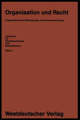 Abbildung von Blankenburg | Organisation und Recht | 1. Auflage | 1980 | 7 | beck-shop.de