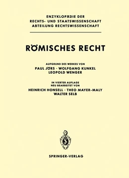 Abbildung von Jörs / Kunkel | Römisches Recht | 4. Auflage | 2011 | beck-shop.de