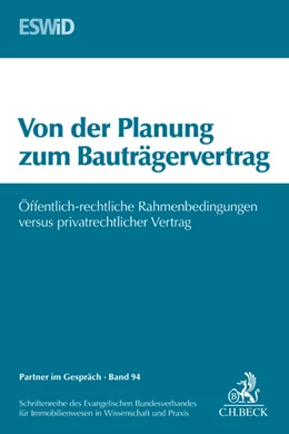 Abbildung von Von der Planung zum Bauträgervertrag | 1. Auflage | 2013 | Band 94 | beck-shop.de