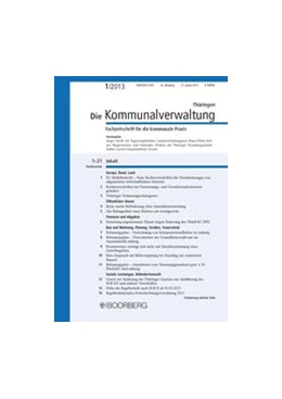 Abbildung von Die Kommunalverwaltung Thüringen | 29. Auflage | 2024 | beck-shop.de