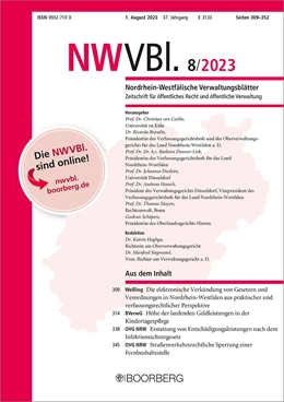 Abbildung von Nordrhein-Westfälische Verwaltungsblätter (NWVBl.) | 32. Auflage | 2024 | beck-shop.de