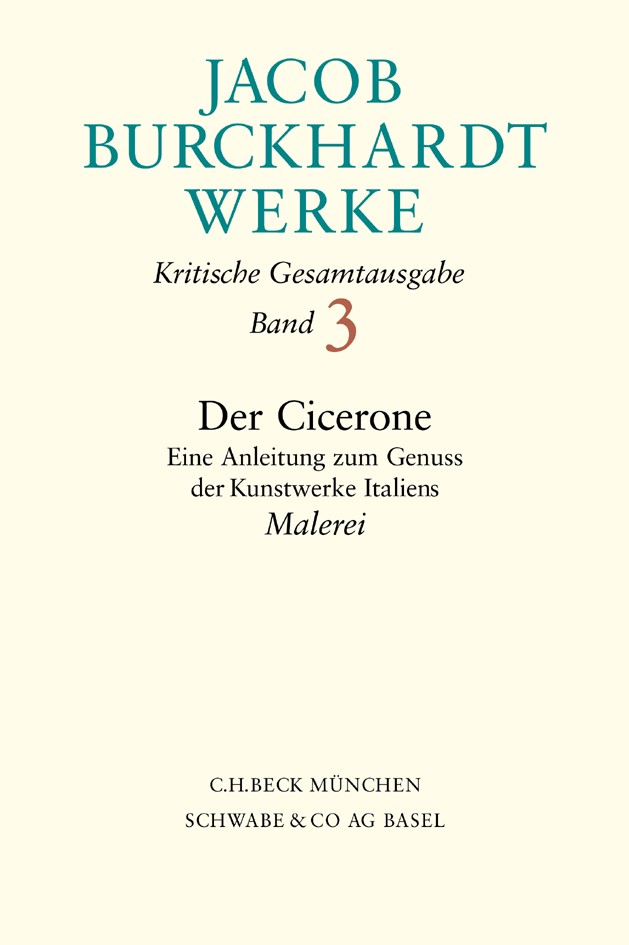 Cover: Burckhardt, Jacob, Der Cicerone