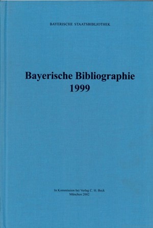 Cover: , Bayerische Bibliographie  1999
