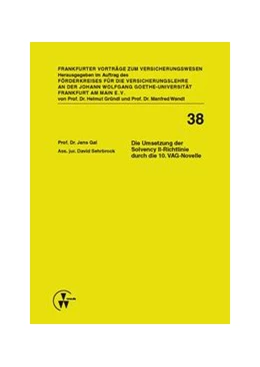 Abbildung von Gal / Sehrbrock | Die Umsetzung der Solvency II-Richtlinie durch die 10. VAG-Novelle | 1. Auflage | 2013 | 38 | beck-shop.de