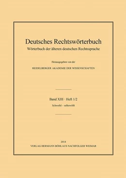 Abbildung von Deutsch | Deutsches Rechtswörterbuch | 1. Auflage | 2014 | beck-shop.de