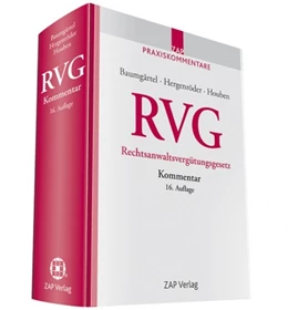 Abbildung von Baumgärtel / Hergenröder | RVG Kommentar zum Rechtsanwaltsvergütungsgesetz | 16. Auflage | 2014 | beck-shop.de
