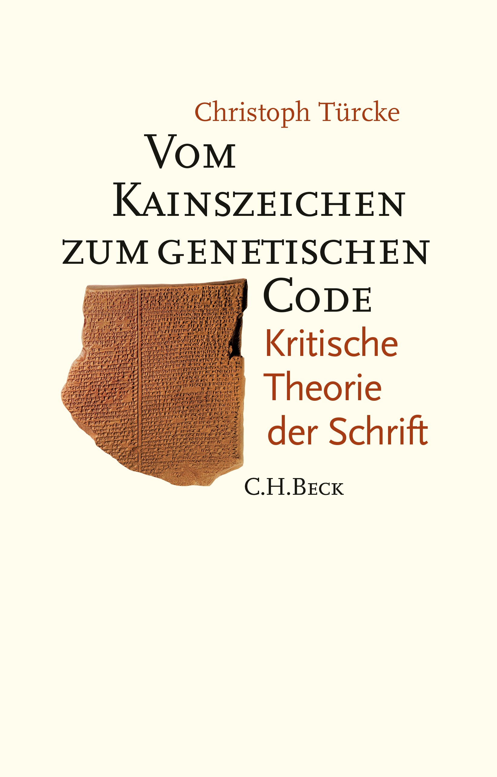 Cover: Türcke, Christoph, Vom Kainszeichen zum genetischen Code