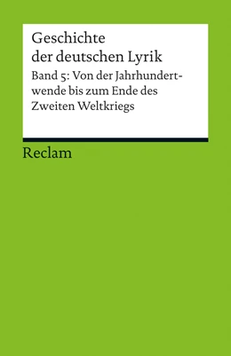 Abbildung von Schnell | Geschichte der deutschen Lyrik | 1. Auflage | 2013 | 18892 | beck-shop.de