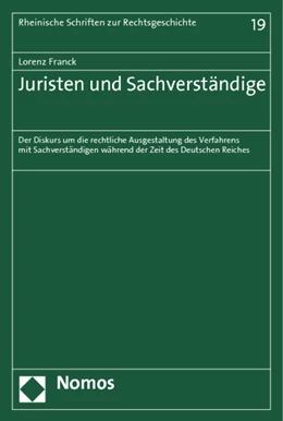 Abbildung von Franck | Juristen und Sachverständige | 1. Auflage | 2013 | 19 | beck-shop.de