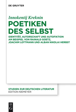Abbildung von Kreknin | Poetiken des Selbst | 1. Auflage | 2014 | beck-shop.de