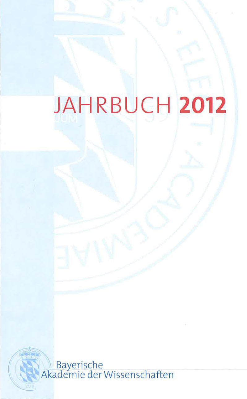 Cover: Bayerische Akademie der Wissenschaften, Jahrbuch 2012
