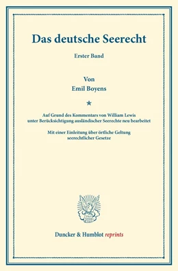 Abbildung von Lewis / Boyens | Das deutsche Seerecht | 1. Auflage | 2013 | beck-shop.de
