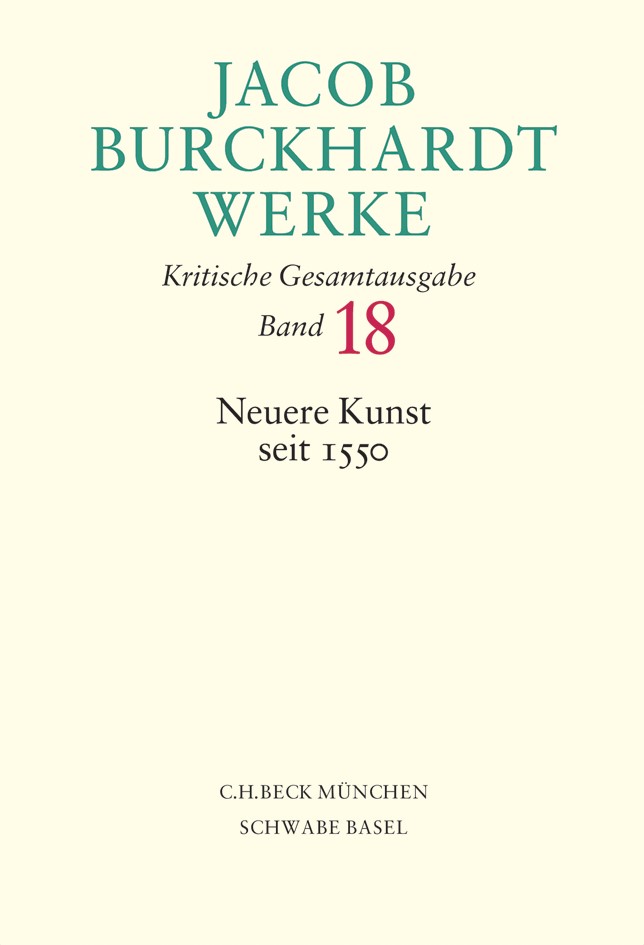 Cover: Burckhardt, Jacob, Neuere Kunst seit 1550