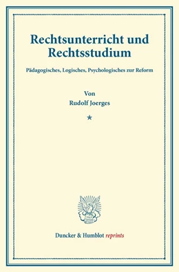 Abbildung von Joerges | Rechtsunterricht und Rechtsstudium | 1. Auflage | 2013 | beck-shop.de