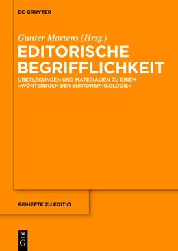 Abbildung von Martens | Editorische Begrifflichkeit | 1. Auflage | 2013 | beck-shop.de
