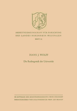 Abbildung von Wolff | Die Rechtsgestalt der Universität | 1. Auflage | 1956 | 52 | beck-shop.de