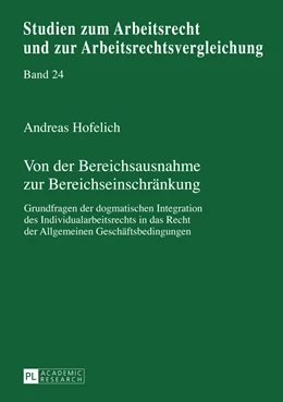 Abbildung von Hofelich | Von der Bereichsausnahme zur Bereichseinschränkung | 1. Auflage | 2013 | 24 | beck-shop.de