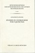 Cover: Platschek, Johannes, Münchener Beiträge zur Papyrusforschung Heft 94:  Studien zu Ciceros Rede für P. Quinctius