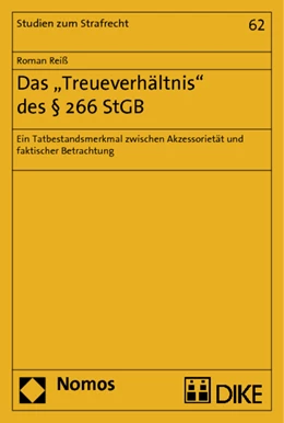 Abbildung von Reiß | Das 'Treueverhältnis' des § 266 StGB | 1. Auflage | 2014 | 62 | beck-shop.de