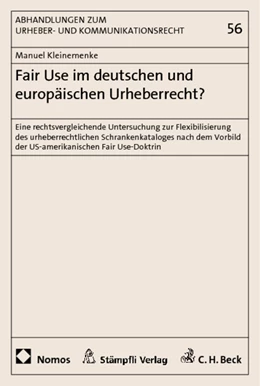 Abbildung von Kleinemenke | Fair Use im deutschen und europäischen Urheberrecht? | 1. Auflage | 2013 | 56 | beck-shop.de