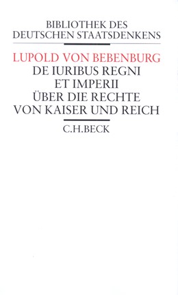 Cover: Bebenburg, Lupold  von, De iuribus regni et imperii
