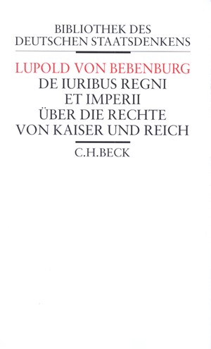Cover: Lupold von Bebenburg, De iuribus regni et imperii