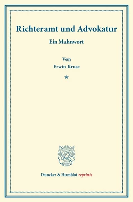 Abbildung von Kruse | Richteramt und Advokatur | 1. Auflage | 2013 | beck-shop.de