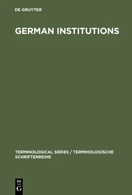 Abbildung von German Institutions | 1. Auflage | 2013 | beck-shop.de