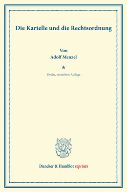 Abbildung von Menzel | Die Kartelle und die Rechtsordnung | 2. Auflage | 2013 | beck-shop.de