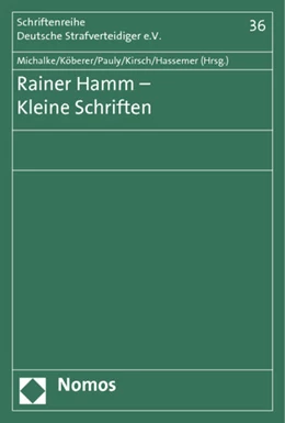 Abbildung von Michalke / Köberer | Rainer Hamm - Kleine Schriften | 1. Auflage | 2013 | 36 | beck-shop.de