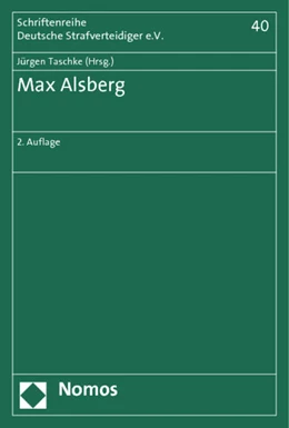 Abbildung von Taschke | Max Alsberg | 2. Auflage | 2014 | 40 | beck-shop.de