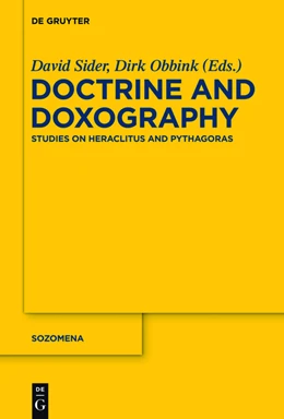 Abbildung von Sider / Obbink | Doctrine and Doxography | 1. Auflage | 2013 | beck-shop.de