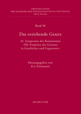 Abbildung von Schumann | Das erziehende Gesetz | 1. Auflage | 2013 | beck-shop.de