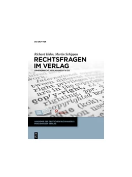 Abbildung von Hahn / Schippan | Rechtsfragen im Verlag | 1. Auflage | 2014 | beck-shop.de