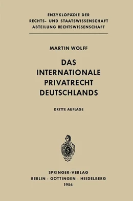 Abbildung von Wolff | Das Internationale Privatrecht Deutschlands | 3. Auflage | 2012 | beck-shop.de