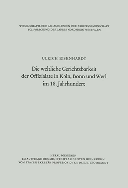 Abbildung von Eisenhardt | Die weltliche Gerichtsbarkeit der Offizialate in Köln, Bonn und Werl im 18. Jahrhundert | 1. Auflage | 1966 | 37 | beck-shop.de