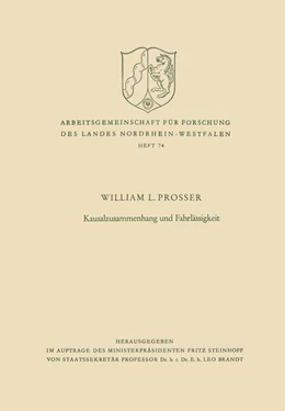 Abbildung von Prosser | Kausalzusammenhang und Fahrlässigkeit | 1. Auflage | 1958 | 74 | beck-shop.de
