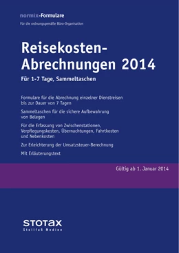 Abbildung von Reisekosten • Abrechnungen 2014 | 1. Auflage | 2014 | beck-shop.de