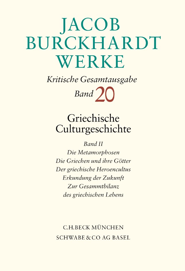 Cover: Burckhardt, Jacob, Griechische Culturgeschichte II