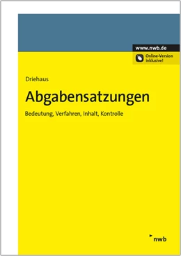 Abbildung von Driehaus | Abgabensatzungen | 1. Auflage | 2014 | beck-shop.de