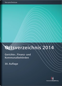 Abbildung von Ortsverzeichnis 2014 | 30. Auflage | 2014 | beck-shop.de