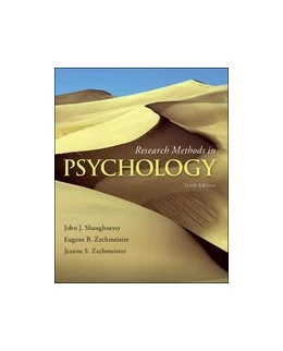 Abbildung von Shaughnessy / Zechmeister | Research Methods in Psychology | 10. Auflage | 2014 | beck-shop.de