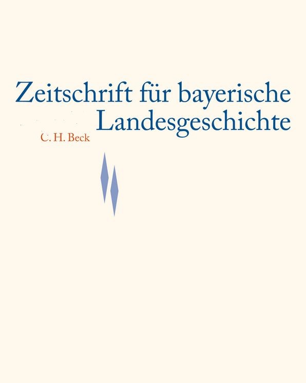 Cover:, Zeitschrift für bayerische Landesgeschichte Band 77 Heft 1/2014
