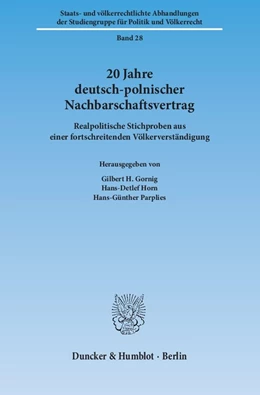 Abbildung von Gornig / Horn | 20 Jahre deutsch-polnischer Nachbarschaftsvertrag | 1. Auflage | 2013 | 28 | beck-shop.de