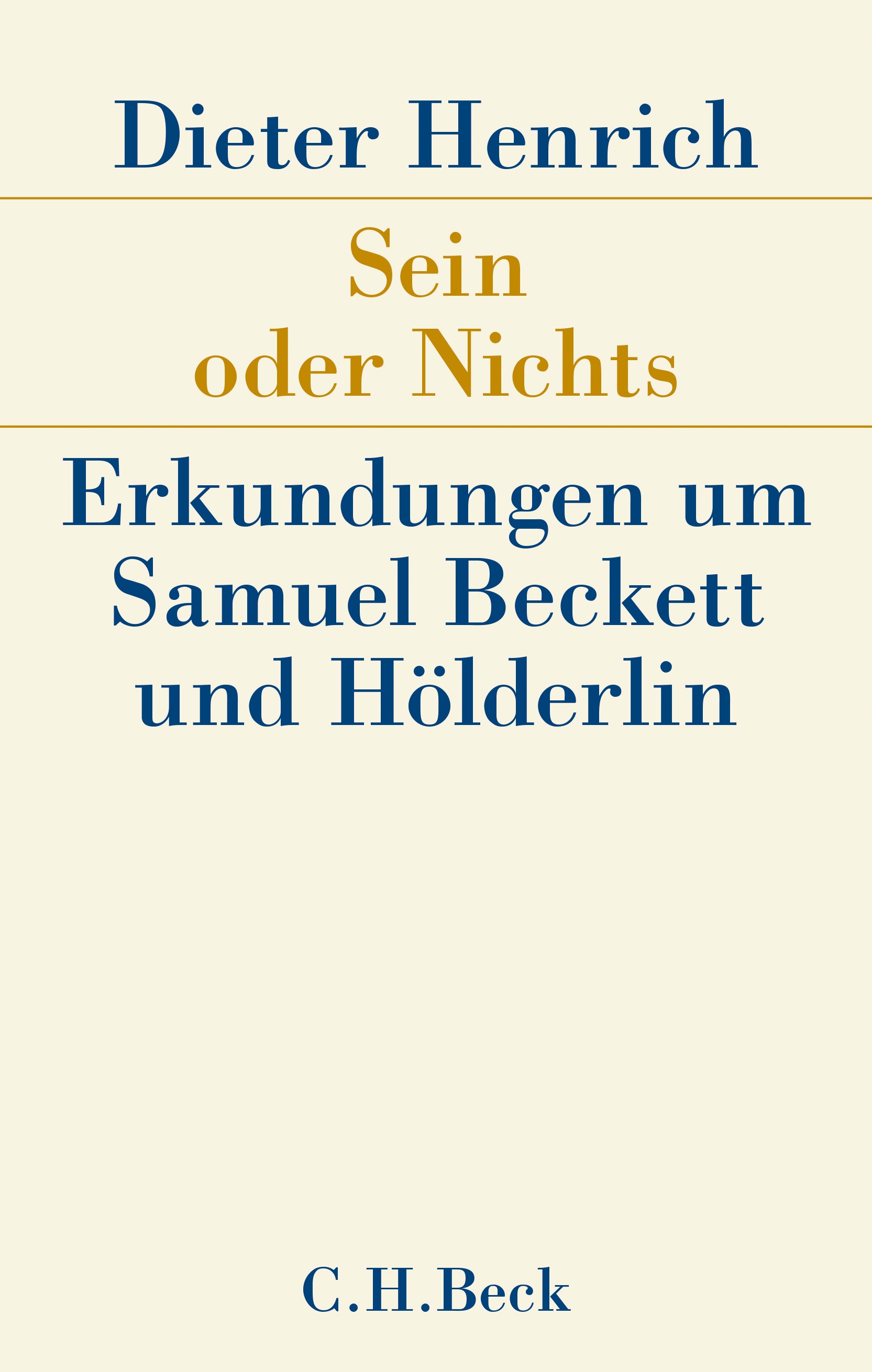 Cover: Henrich, Dieter, Sein oder Nichts