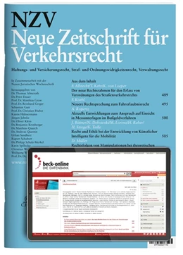 Abbildung von NZV • Neue Zeitschrift für Verkehrsrecht | 31. Auflage | 2022 | beck-shop.de